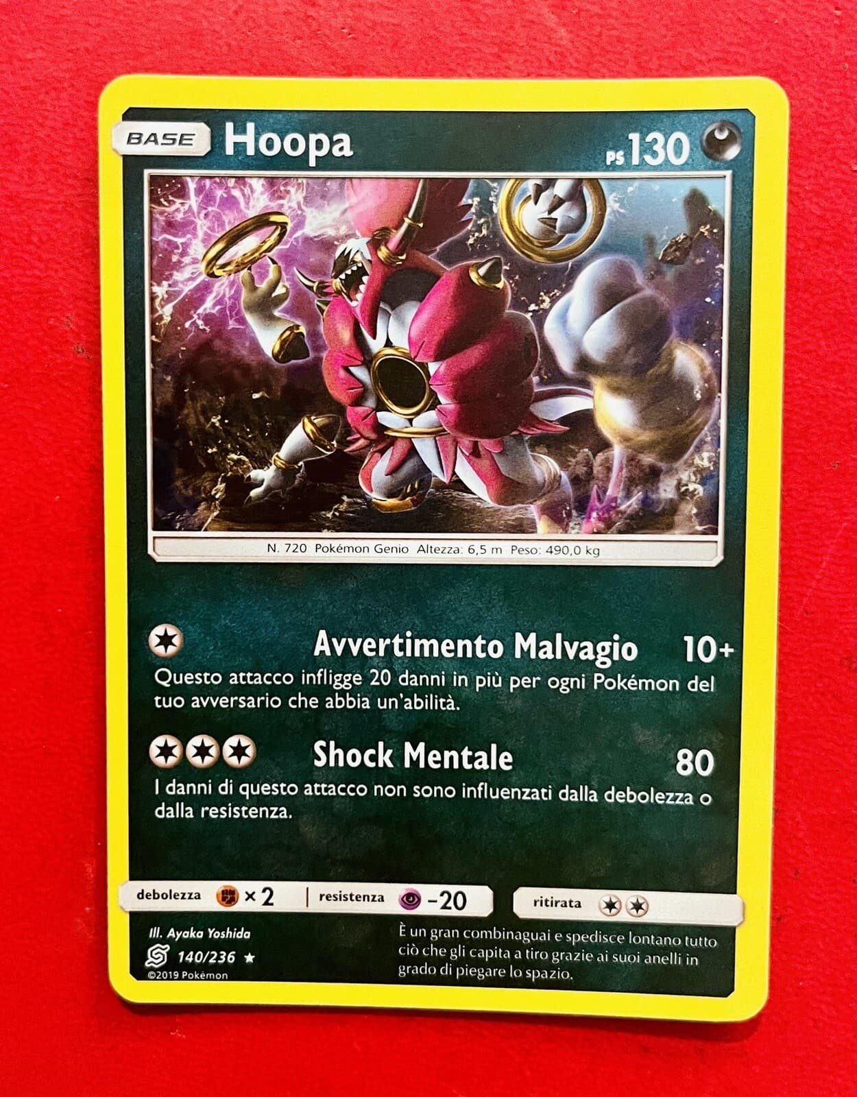 Lotto Carte Pokémon HOOPA HOLO 140/236 - SINTONIA MENTALE - ITA