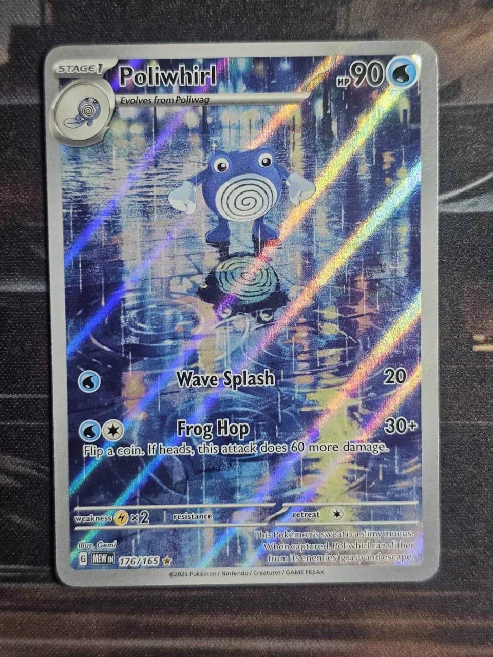 Poliwhirl 176/165 Illustration Rare 151 Pokemon Holo Near Mint