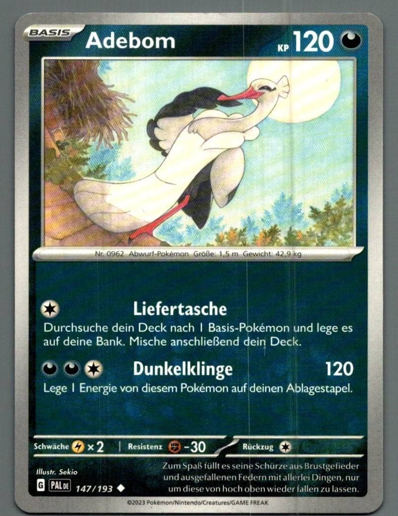 Pokemon Adebom 147/193 Entwicklungen in Paldea (PAL) Uncommon Deutsch