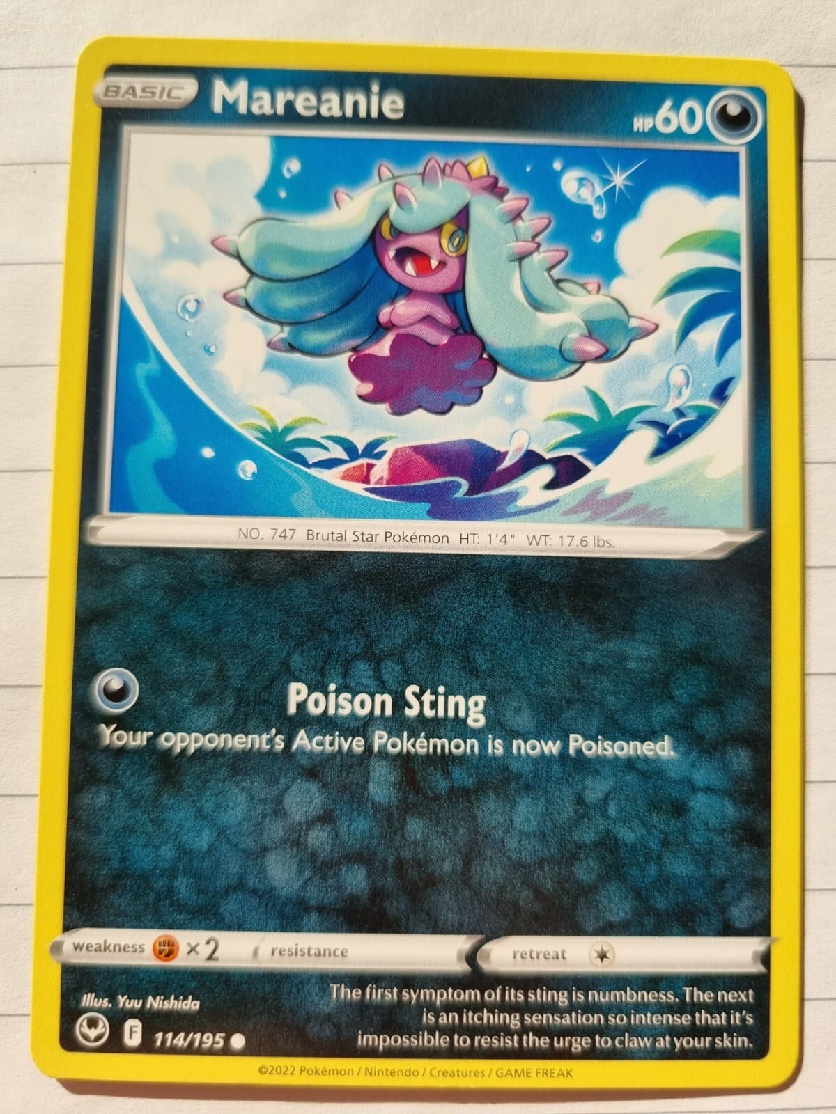 Pokémonkarte Garstella 114/195 Silberne Sturmwinde Original