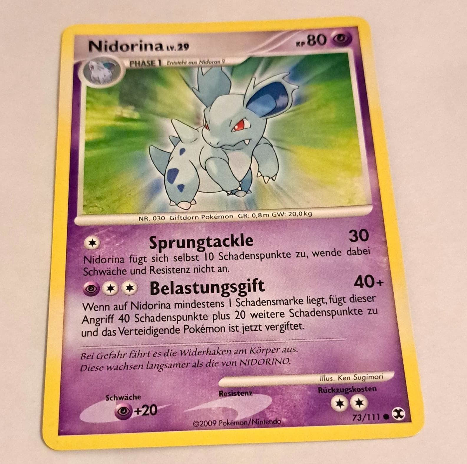 Pokémon TCG Nidorina Aufstieg der Rivalen 73/111 DE 2009 80 KP