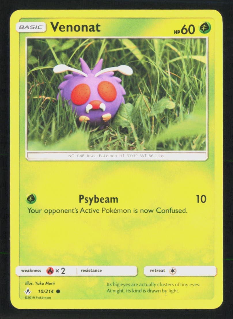 Pokemon Venonat Unbroken Bonds 10/214 Yuka Morii NM
