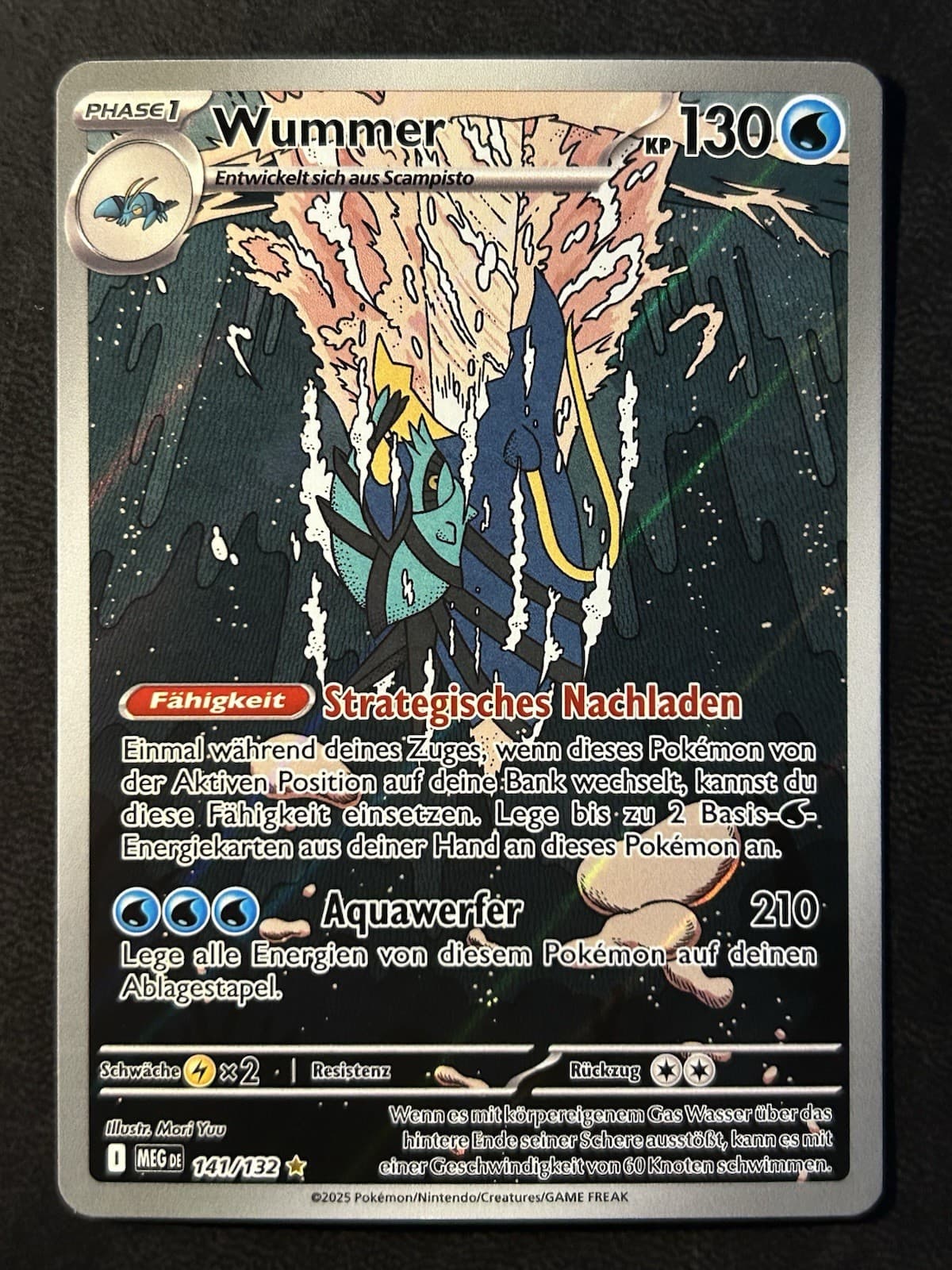 Pokemon Wummer 141/132 Mega Entwicklung Illustration Rare Holo DE NM-Mint