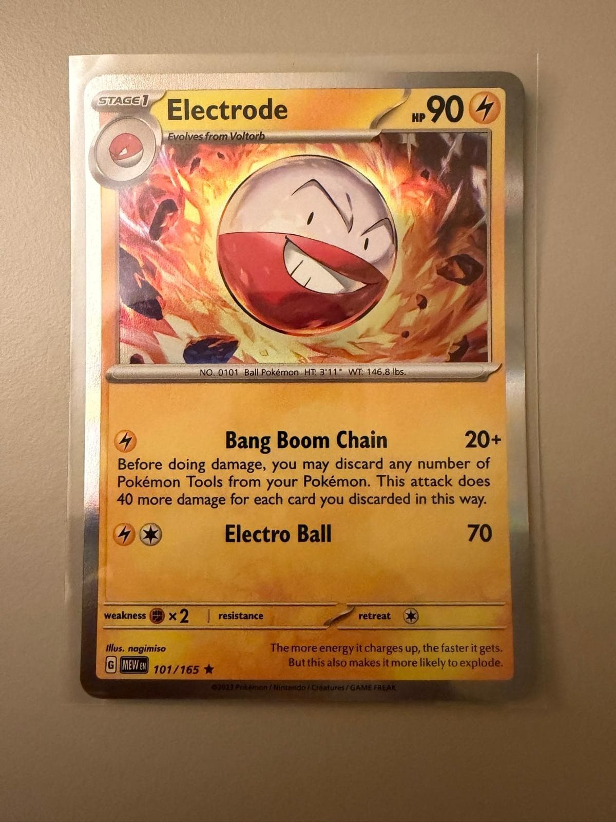 Electrode 101/165 Rare 151 Pokemon Holo Near Mint