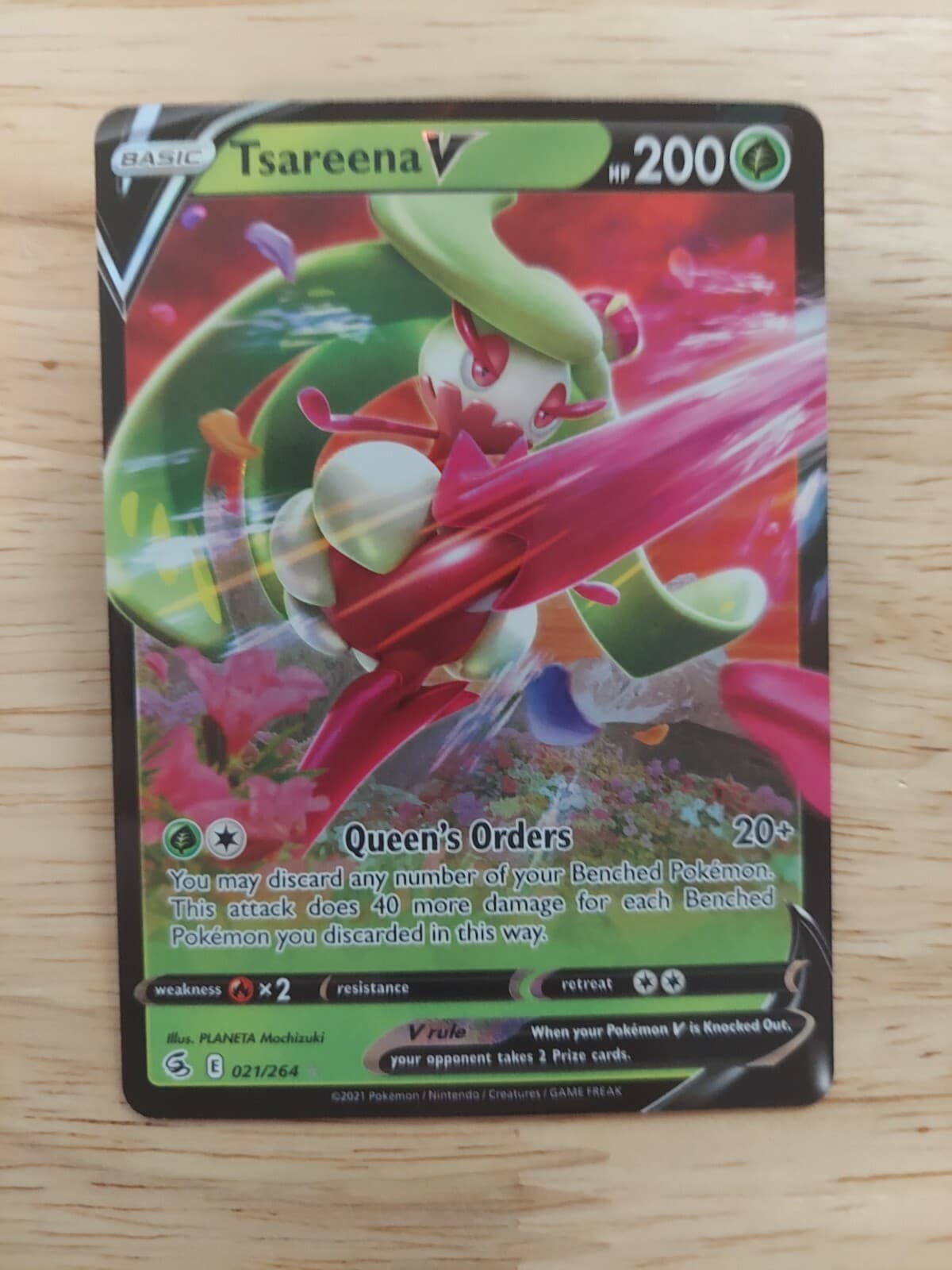 Tsareena V 021/264 Fusion Strike NM Ultra Rare Pokemon Card