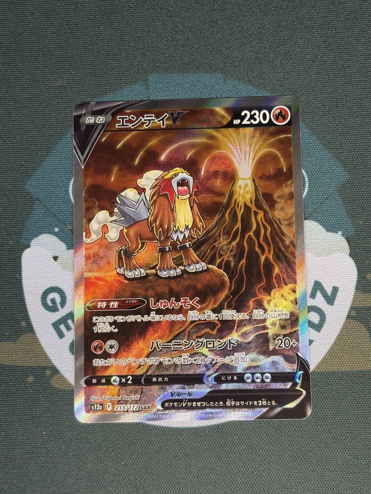 Pokemon Card TCG Entei V 213/172 SAR VSTAR Universe S12A Japanese NM/M