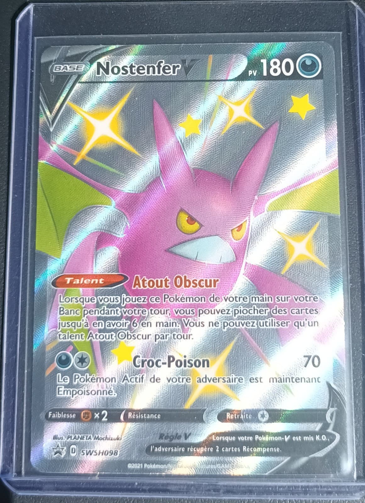 Carte Pokémon Nostenfer V SWSH098 Promo EB Destinées Radieuses Neuf Fr