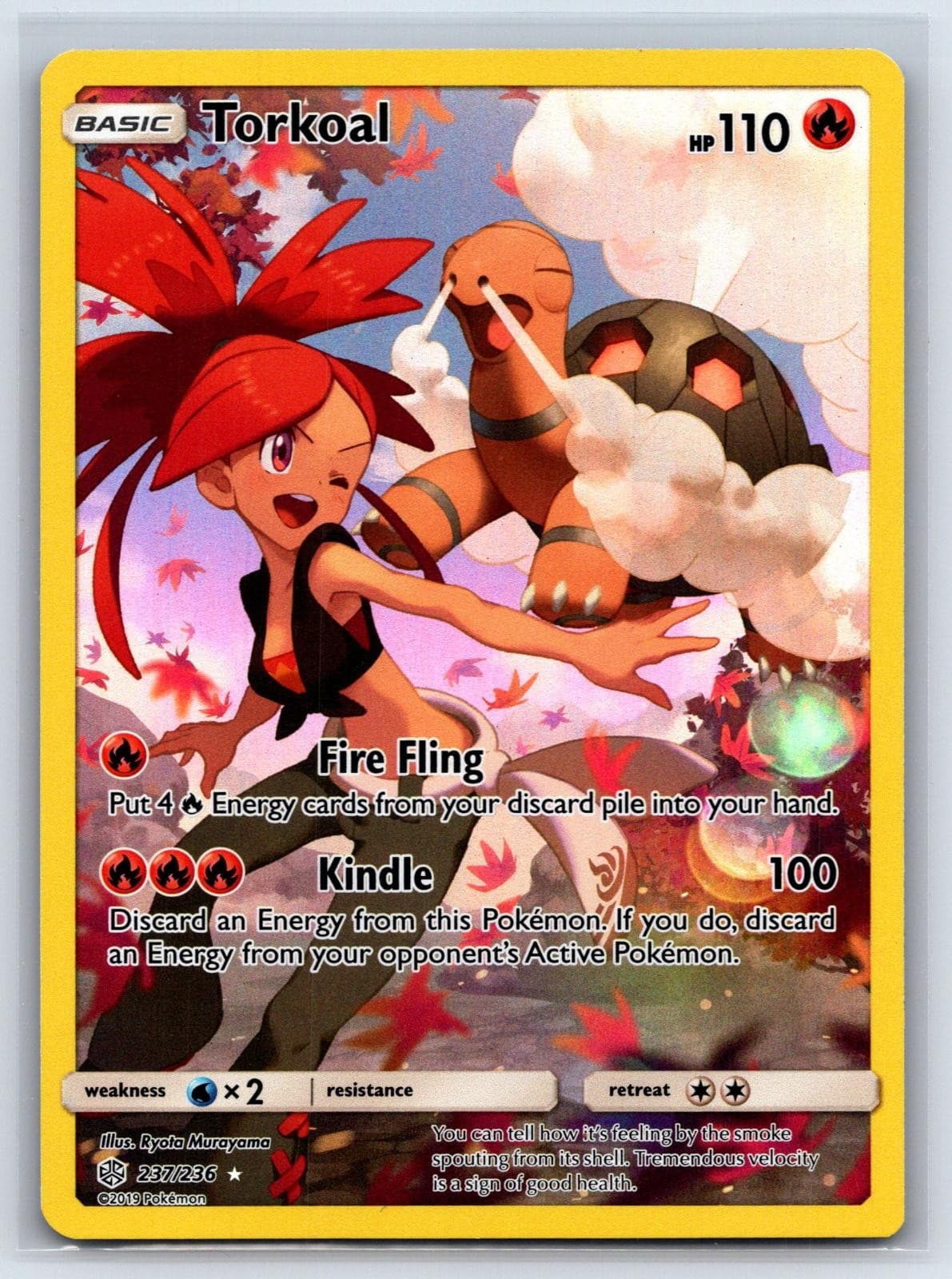 Torkoal 237/236 Secret Rare Cosmic Eclipse Pokemon Holo Near Mint