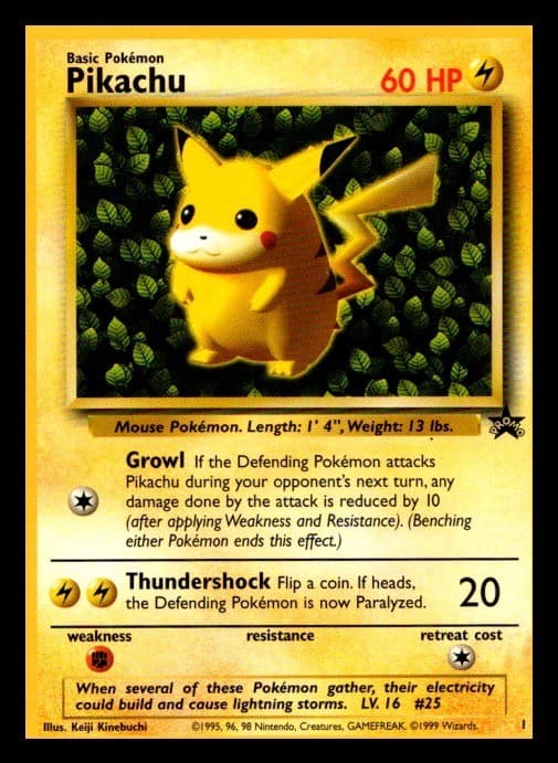 1999 Pokemon Wizards Black Star Promos Pikachu #1 Ivy LP/NM
