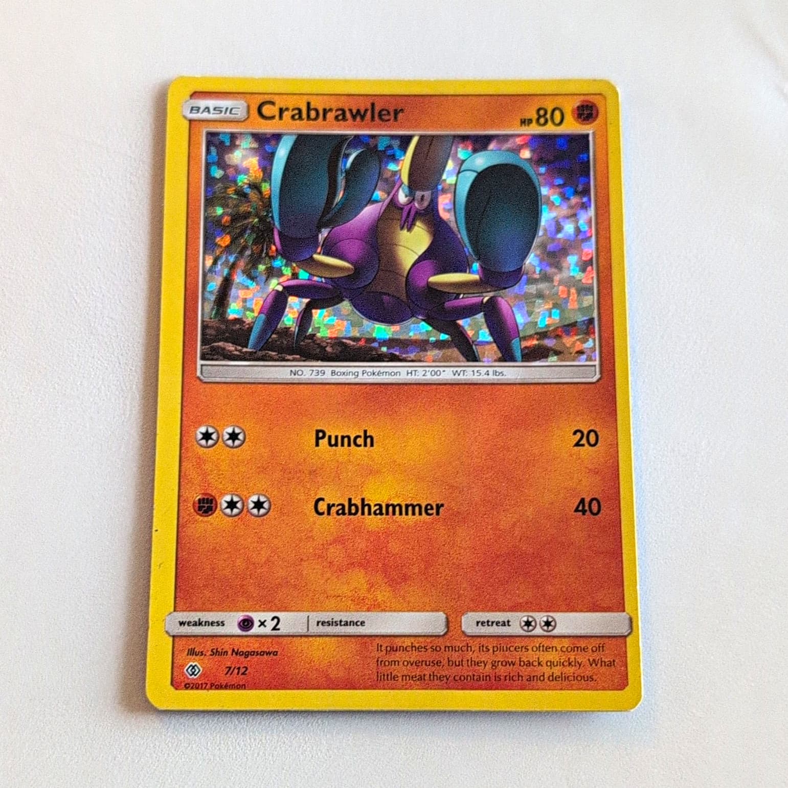 Pokemon TCG Crabrawler 007/012 McDonald's 2017 Holo Promo (EN)