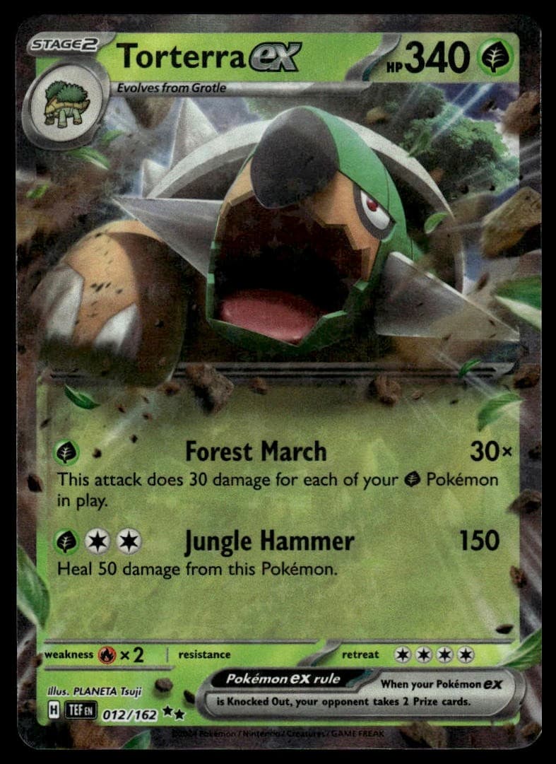 Pokemon SV05: Temporal Forces Torterra ex #012/162 Holo