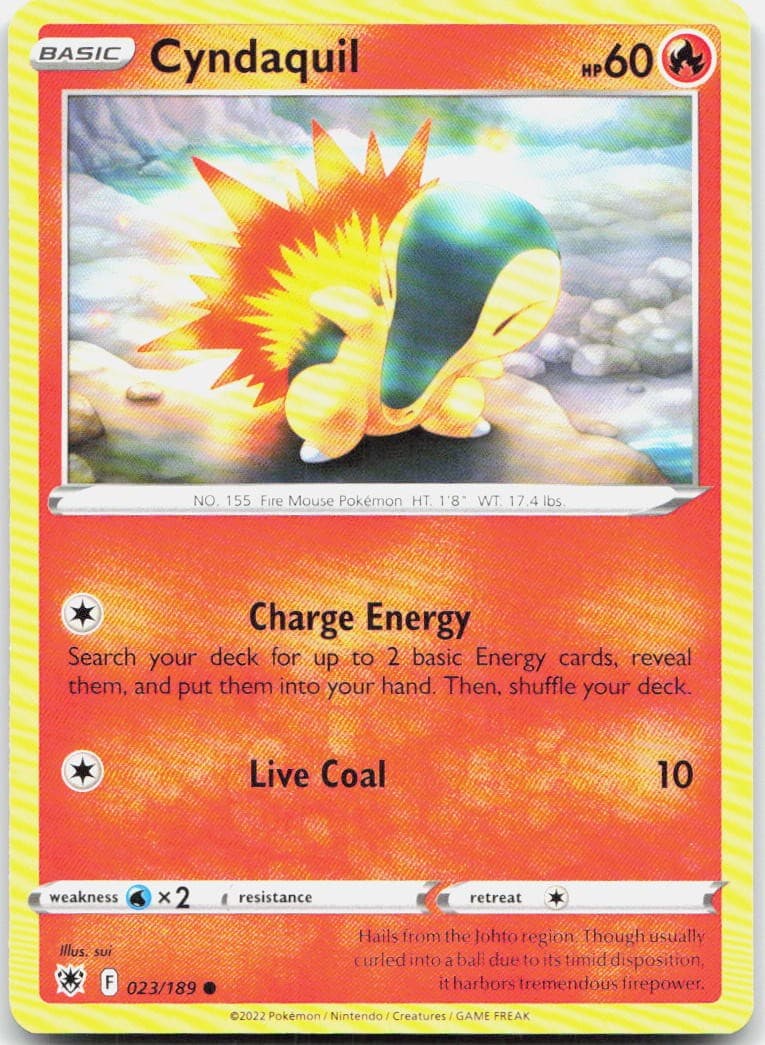 Cyndaquil 023/189 SWSH10 Astral Radiance C NM Pokémon — English
