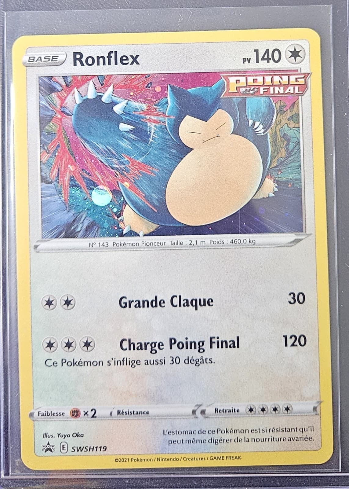 Carte Pokemon RONFLEX SWSH119 Holo PROMO Epée et Bouclier 6 EB06 FR NEUF