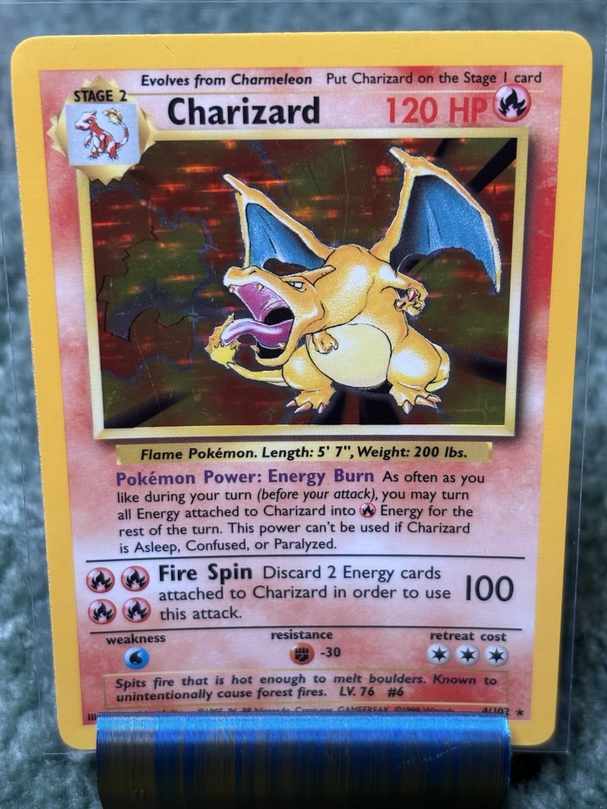 Pokemon Charizard 4/102 Unlimited Base Set Holo Rare NM-LP