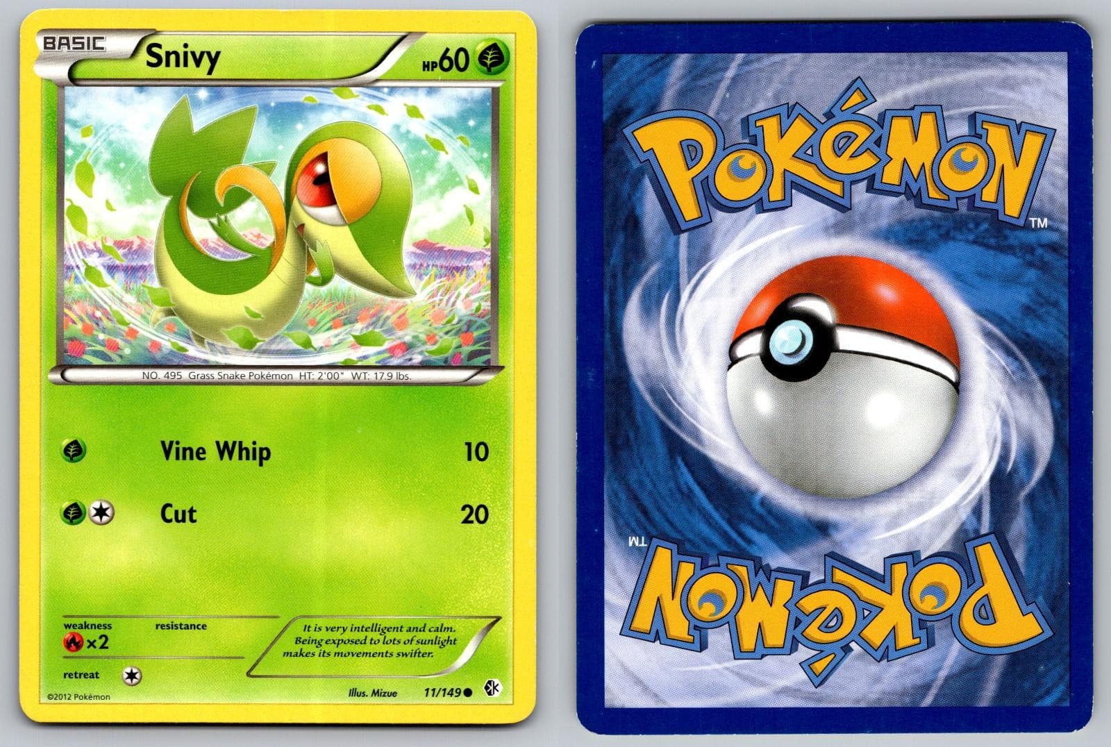 SNIVY 11/149 COMMON BOUNDARIES CROSSED POKEMON LP