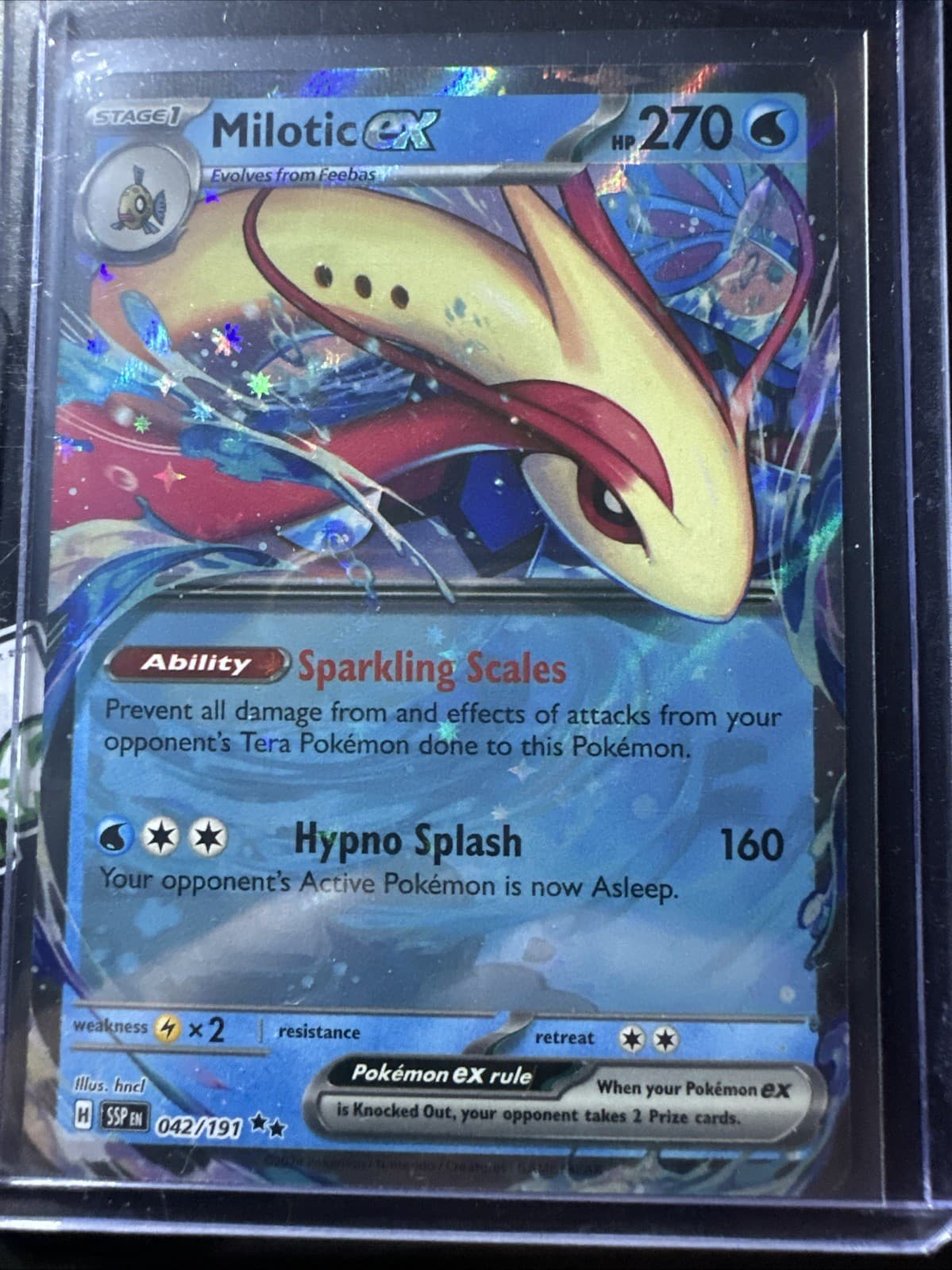 Milotic ex 42/191, S&V Surging Sparks, Double Rare Holo, Pokemon TCG, NM