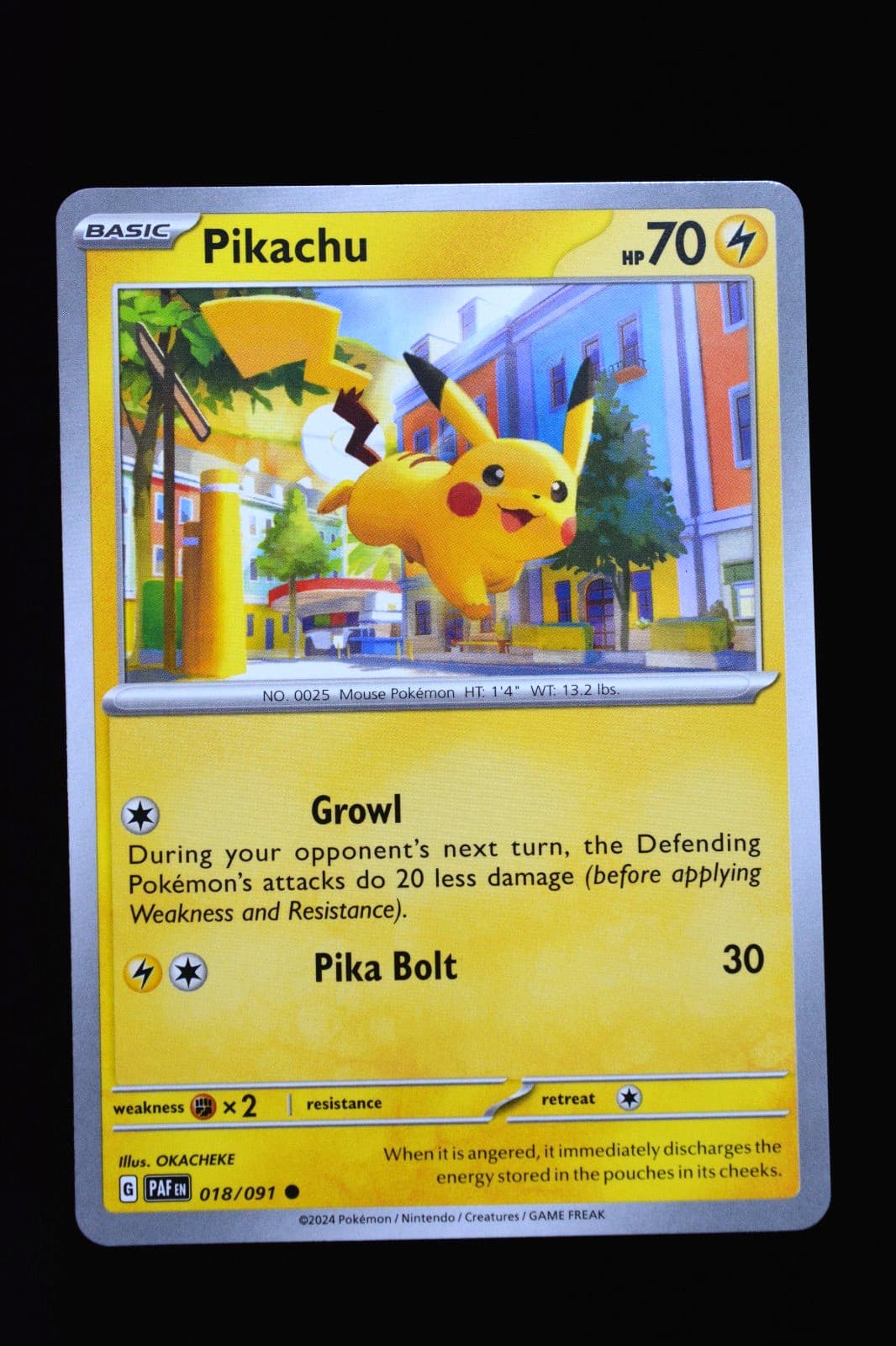 Pokemon TCG Pikachu 018/091 Paldean Fates English Near Mint NM 2024 Card PAF #18
