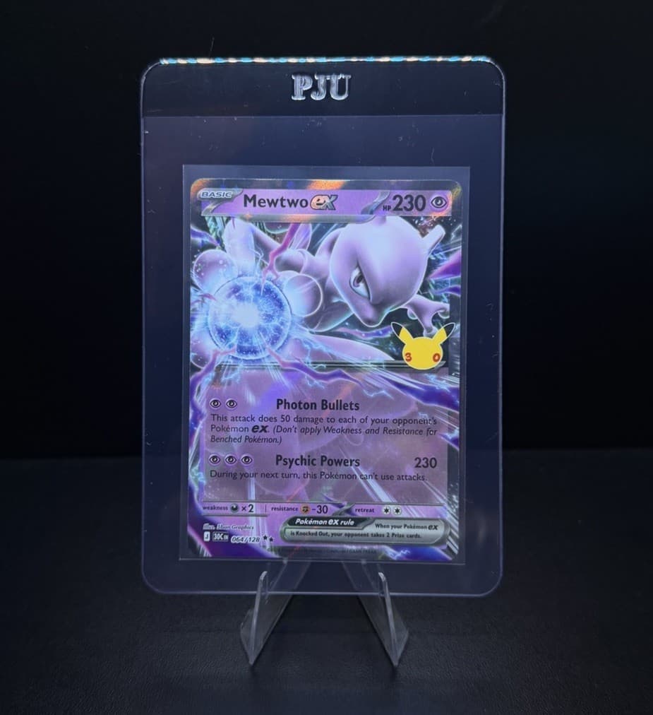 Pokemon 30th Anniversary Mewtwo EX Double Rare Holo Card 64/128