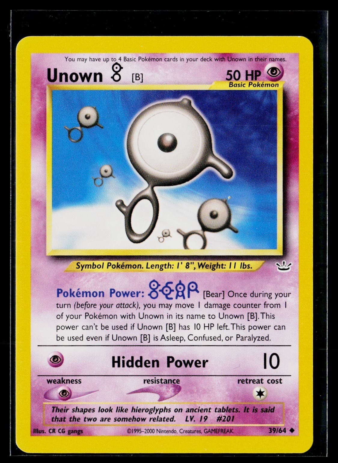 Neo Revelation #39/64 Unown [B]