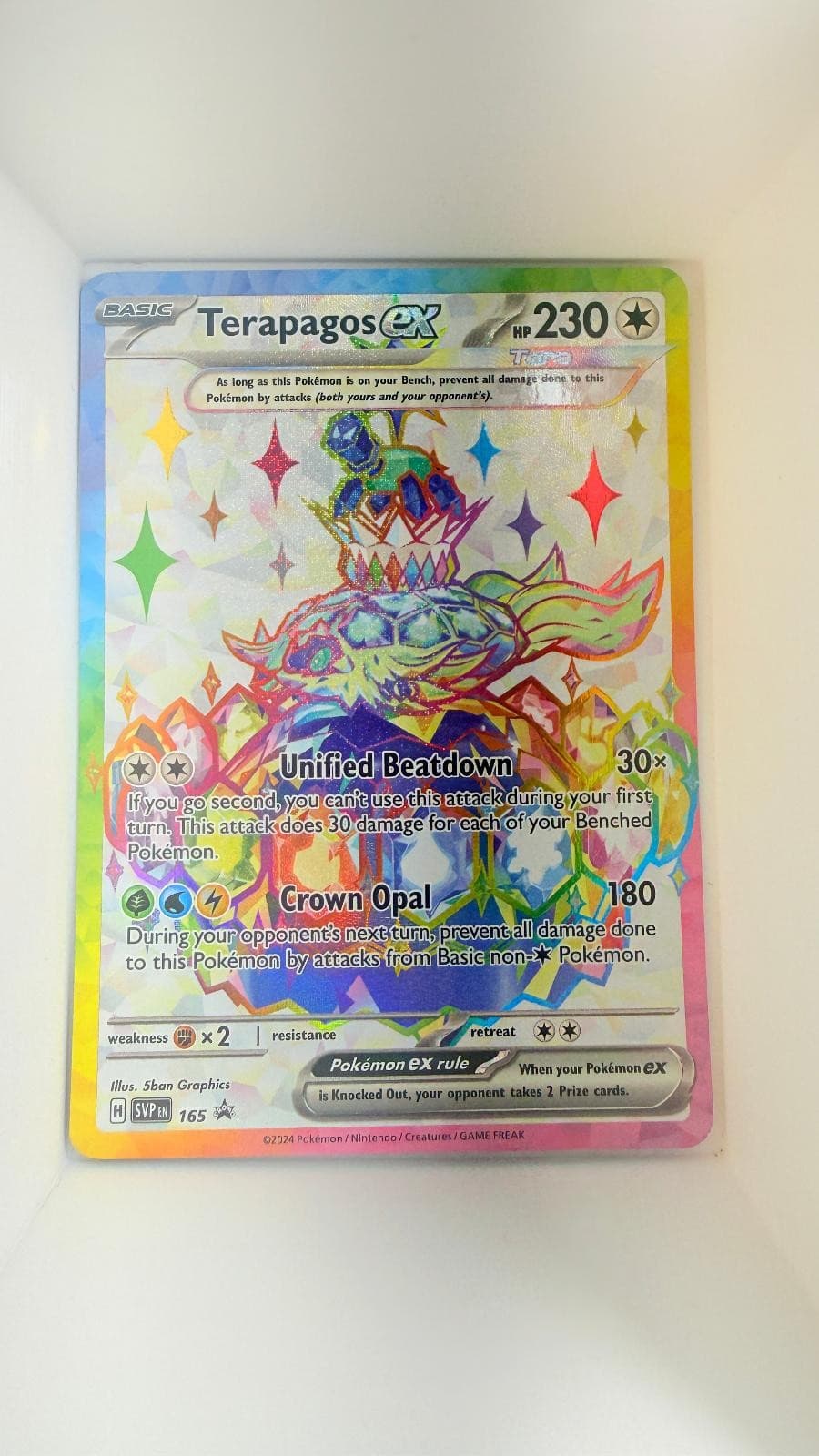 Pokemon Terapagos ex Scarlet & Violet Promo 165 Holo Promo