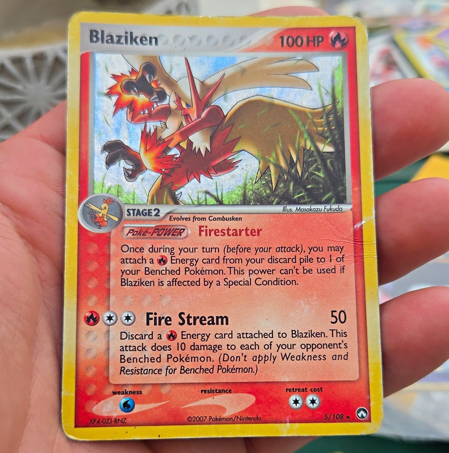 Pokemon TCG Blaziken 5/108 EX Power Keepers Holo Rare English 100 HP