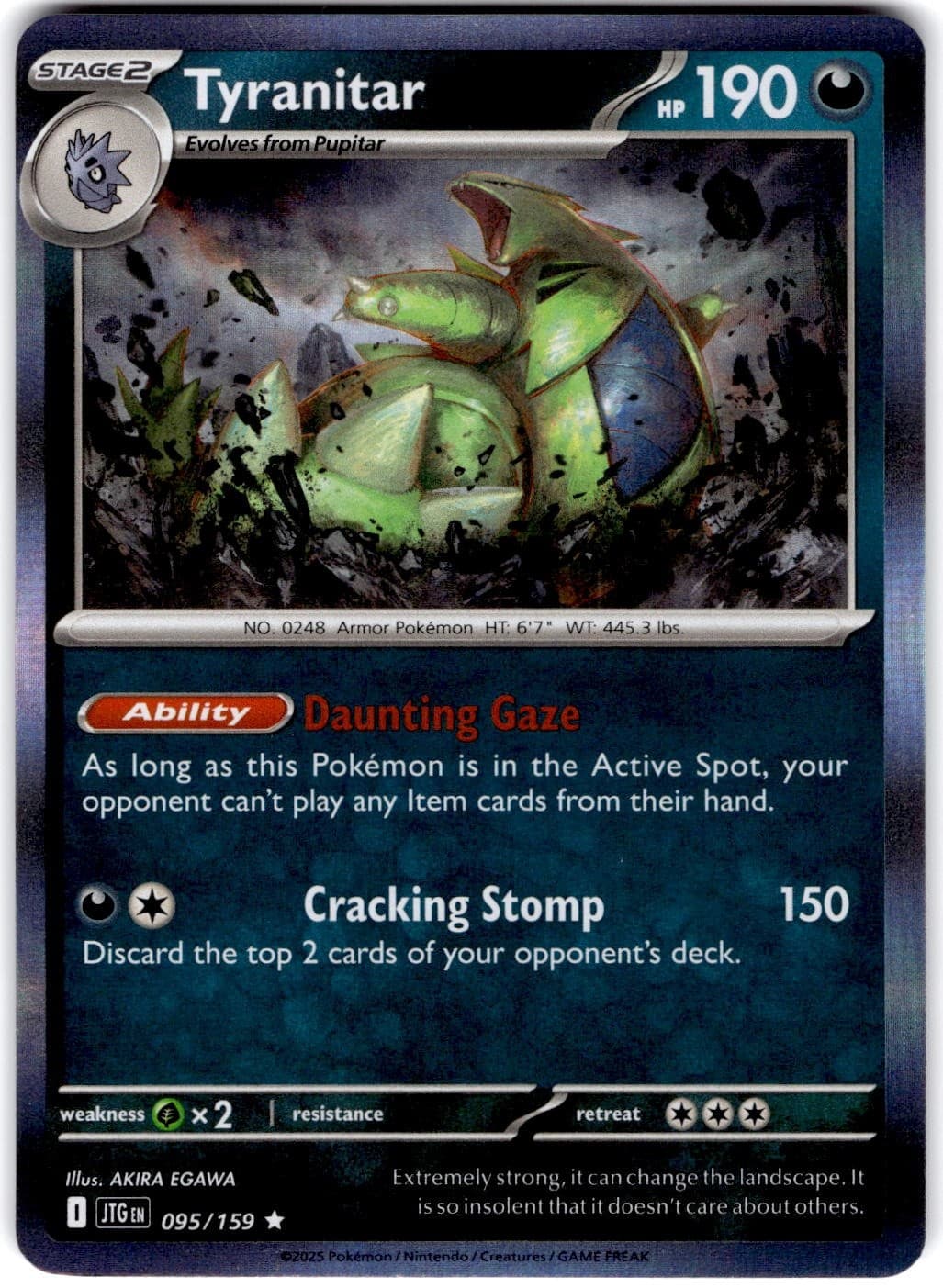 Pokemon Tyranitar Journey Together 95/159 Normal Holo Near Mint English