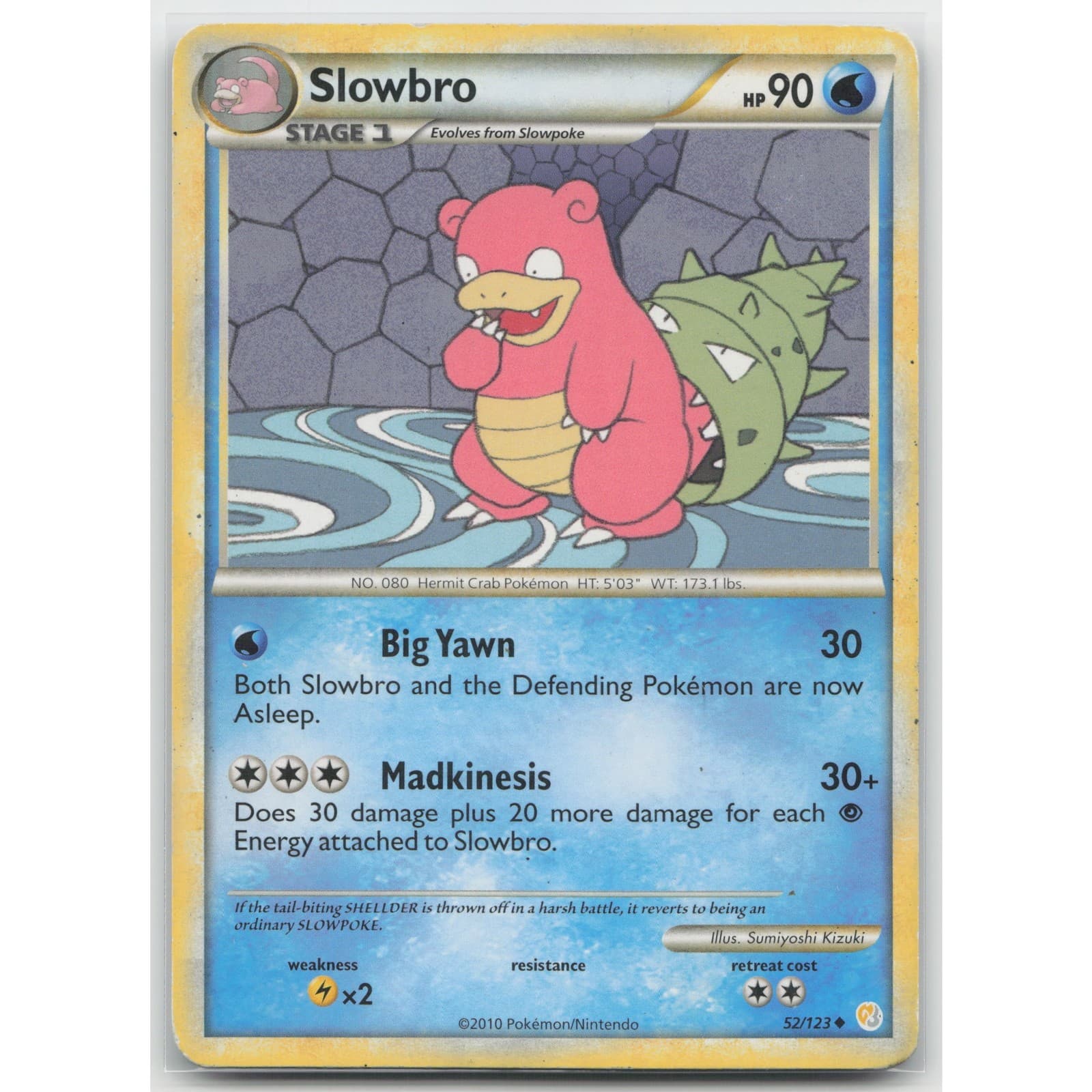 Slowbro HeartGold SoulSilver 52/123 Uncommon HP Pokemon