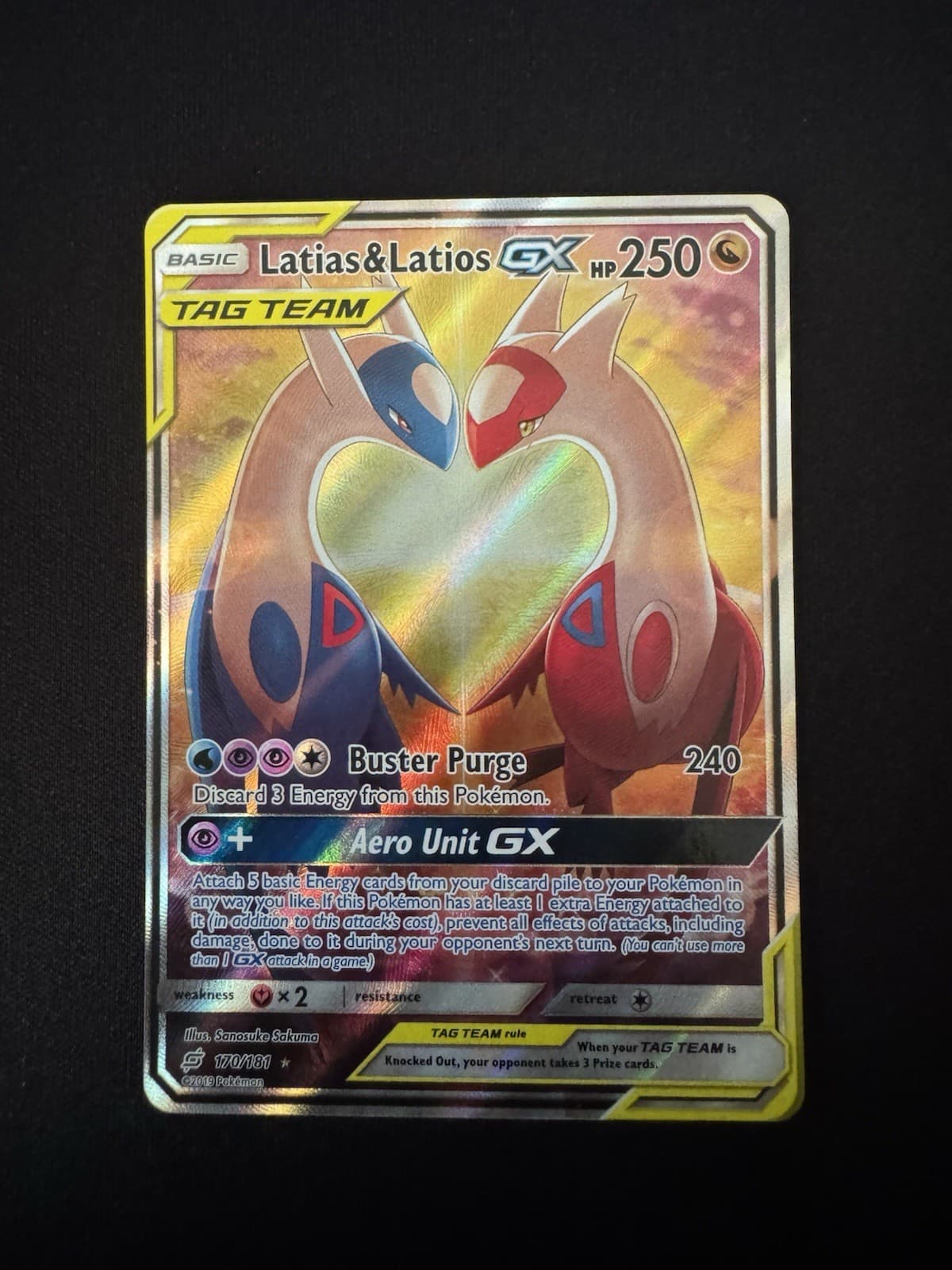 Latias & Latios GX (Alternate Full Art) 170/181 Sm-Team Up Holo