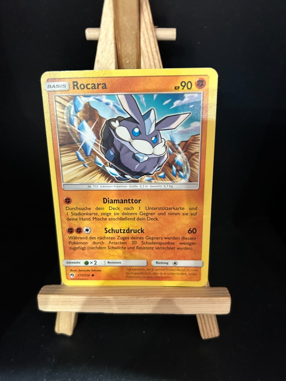 Rocara 117/214 Pokemon Karte TCG aus Echo des Donners