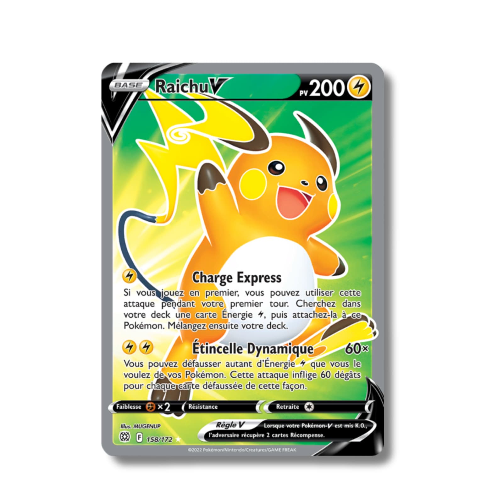 Carte Pokémon Française - Raichu V 158/172 - Stars Étincelantes