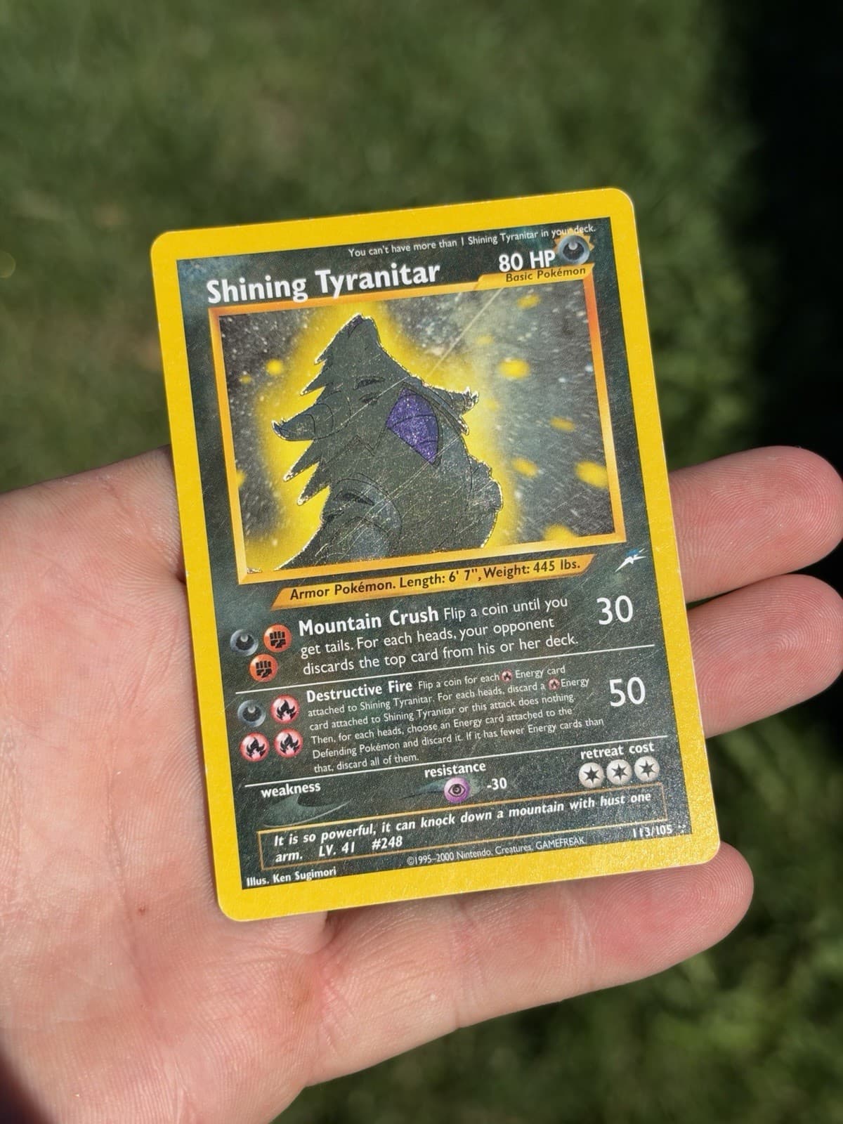 Shining Tyranitar 113/105 Neo Destiny Holo LP