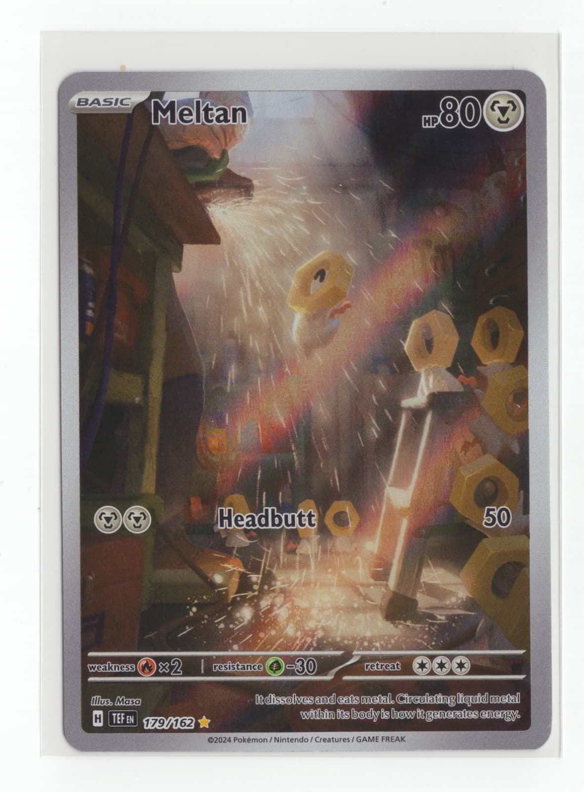 Pokemon TCG Meltan 179/162 Temporal Forces Illustration Rare Holo Nm