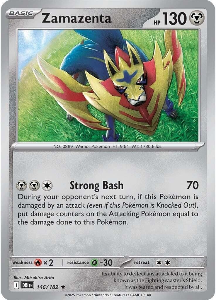 Zamazenta Holofoil Destined Rivals - 146/182 Rare NM