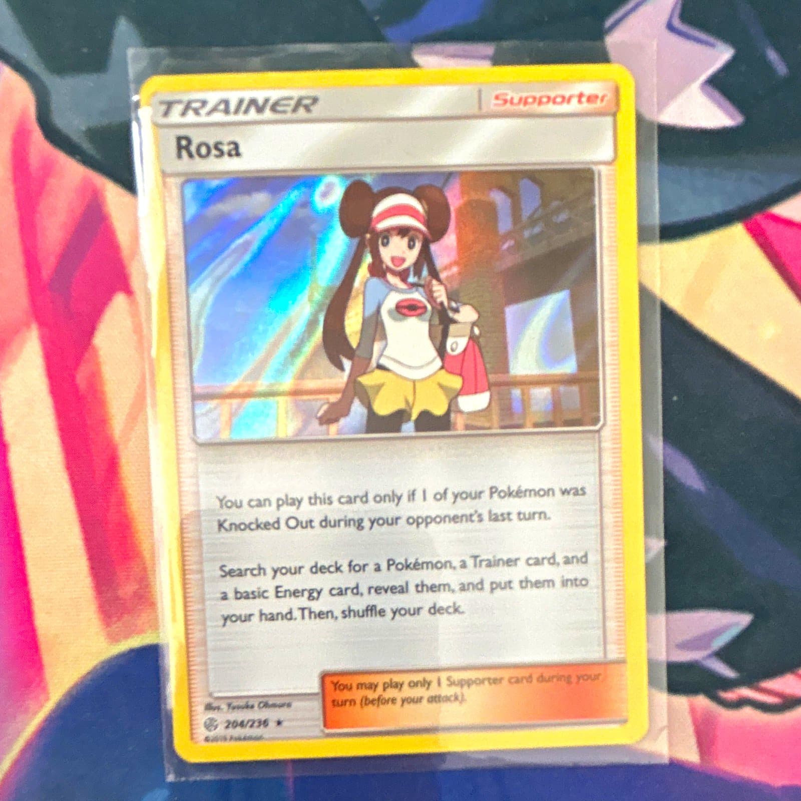 Pokémon TCG Rosa Full Art Holo Cosmic Eclipse 204/236 English