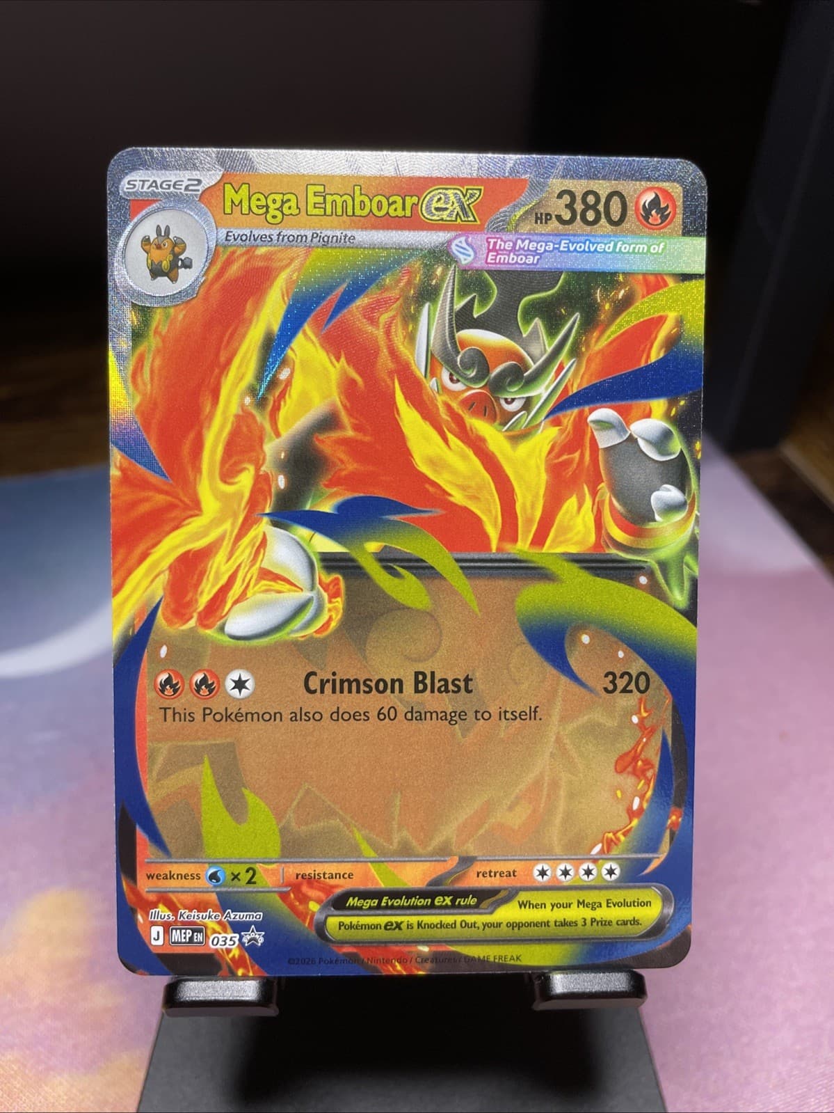Mega Emboar ex 035 Black Star Promo MEP: Mega Evolution Promo Pokemon TCG