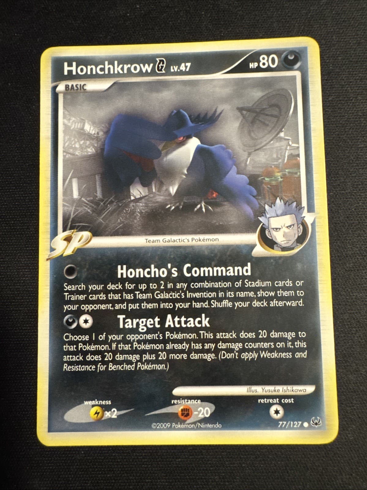 Honchkrow G 77/127 Platinum Pokemon TCG Card