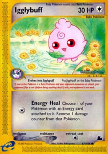 NM-Mint Igglybuff - 67/144 - Common Pokemon Skyridge