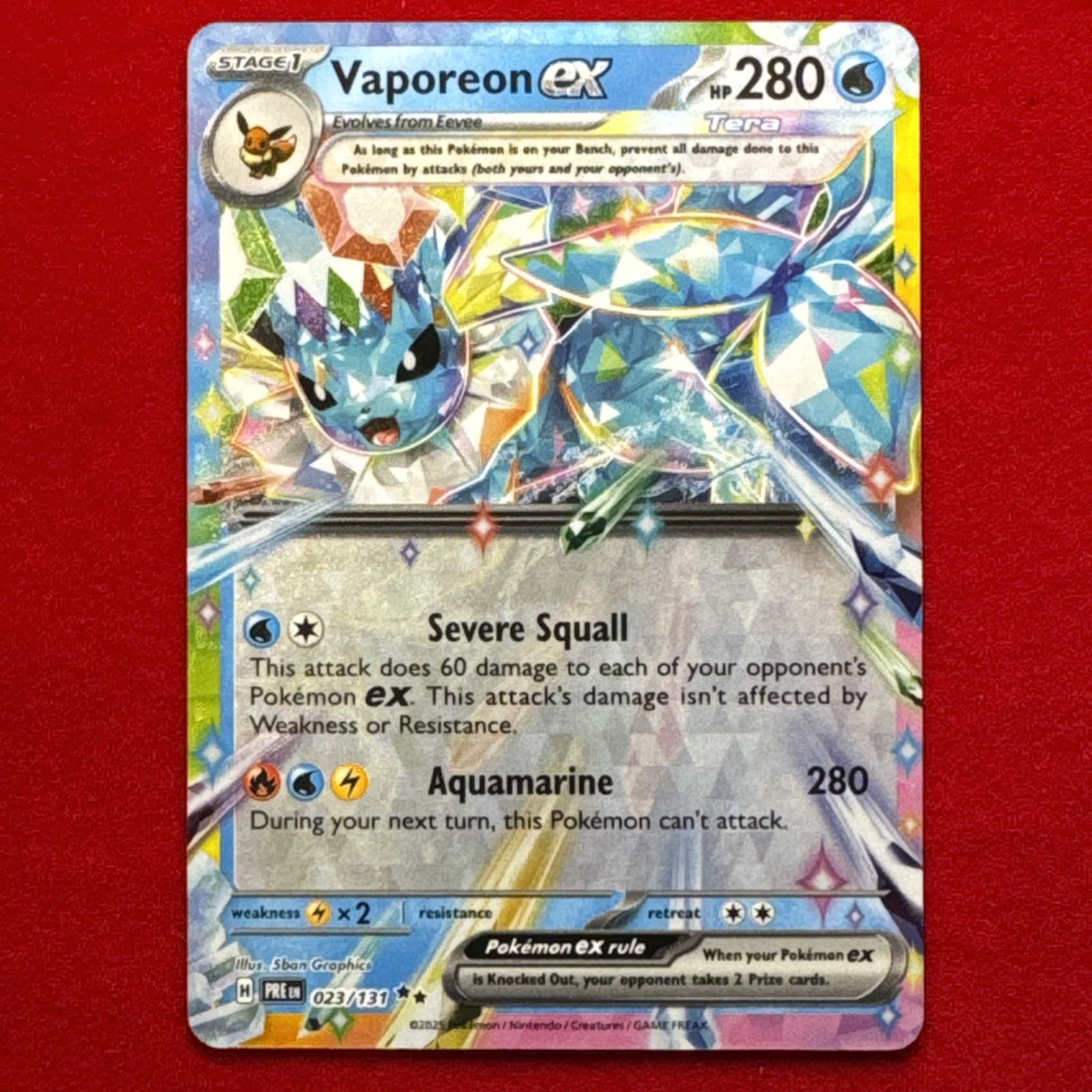 Vaporeon Ex 23/131 Prismatic Evolutions (PRE)
