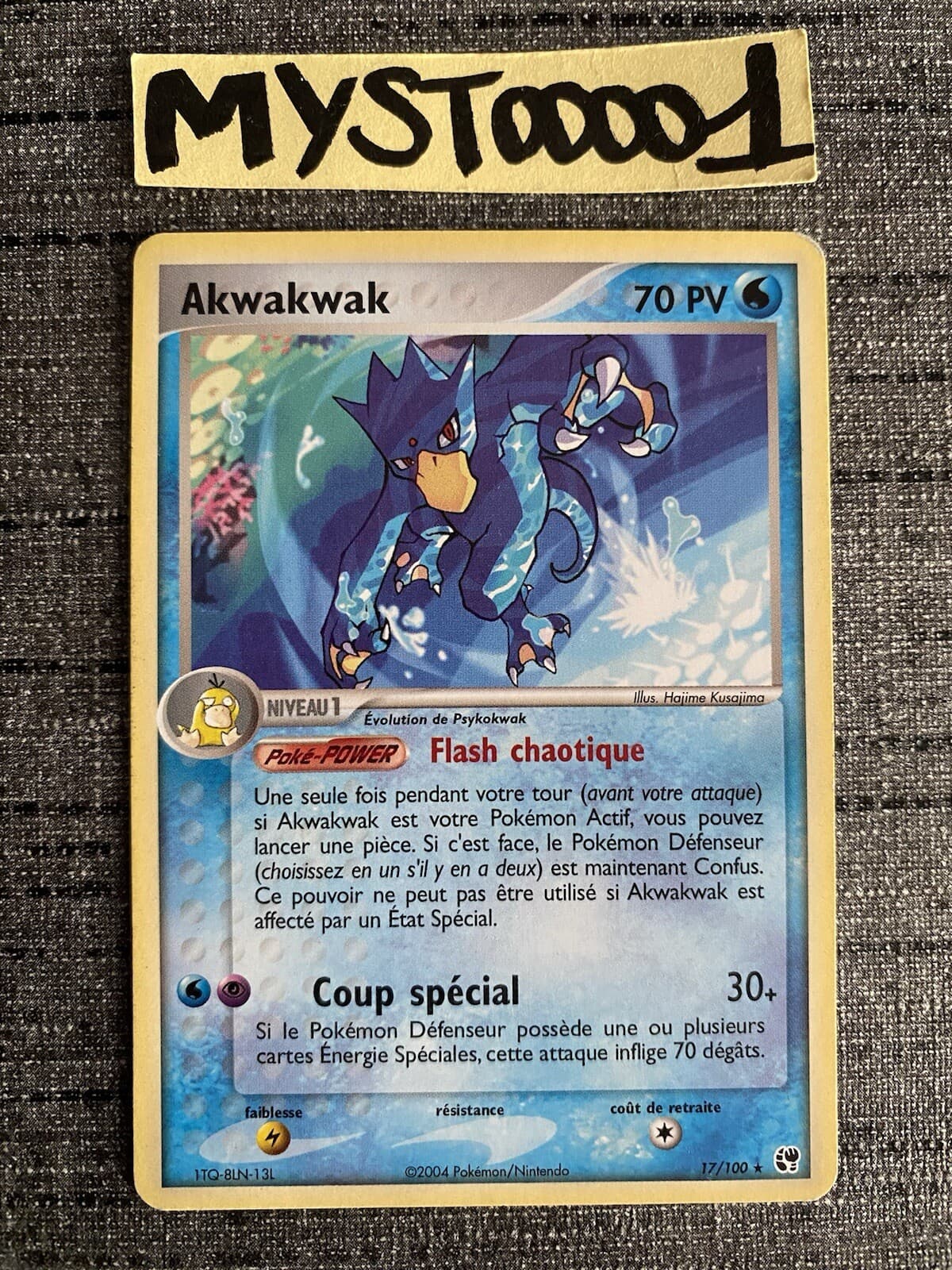 Carte Pokemon Akwakwak 17/100 Rare Tempête De Sable Français Occasion 