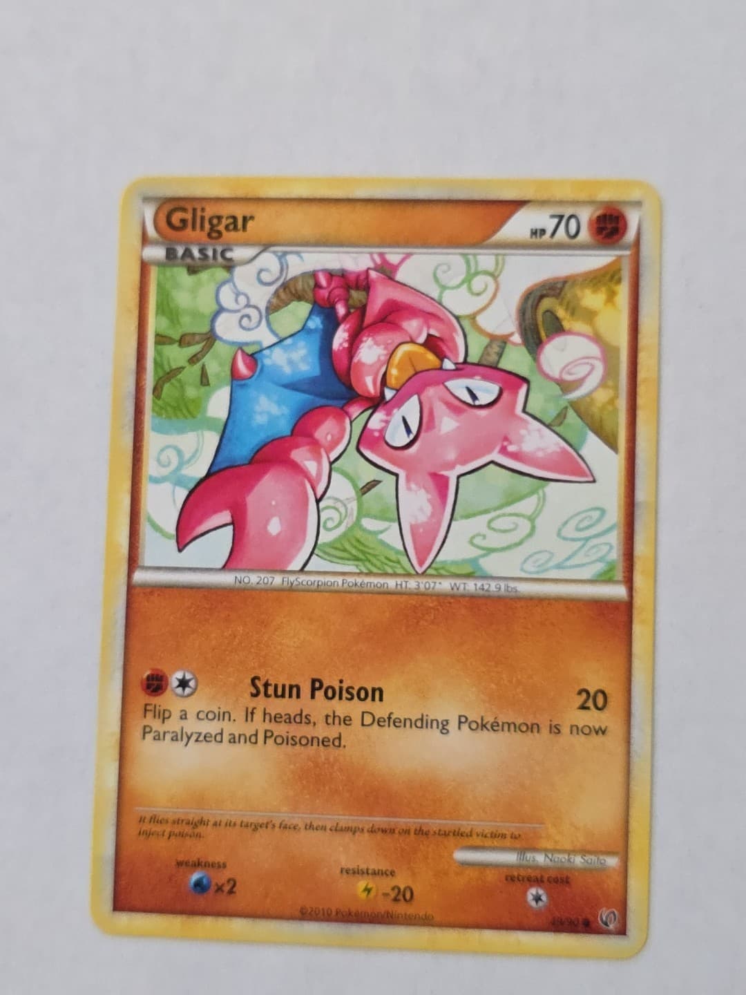 Pokémon TCG Gligar HS Undaunted HGSS 49/90 Regular Common NM