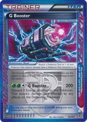 1x G Booster - 92/101 - Holo Rare Heavily Played Pokemon BW - Plasma Blast