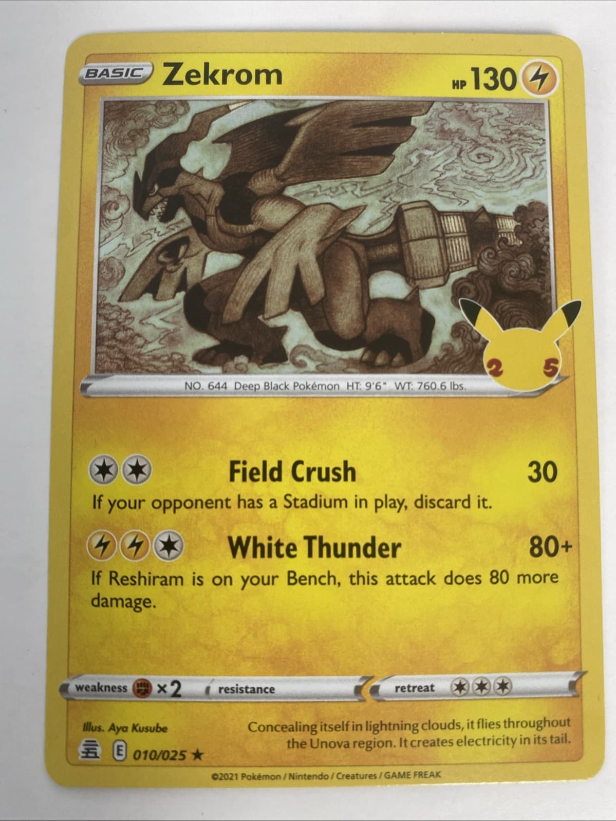 Zekrom #10 Pokemon Celebrations