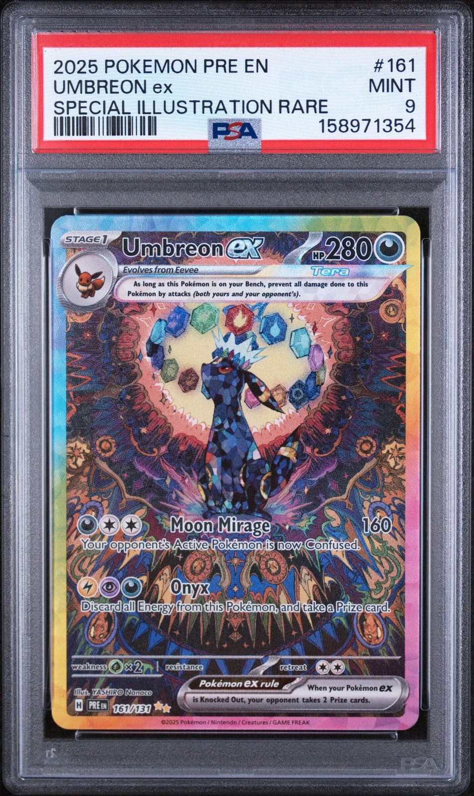 Pokemon Umbreon EX Special Illustration Rare Prismatic Evolutions 161/131 PSA 9