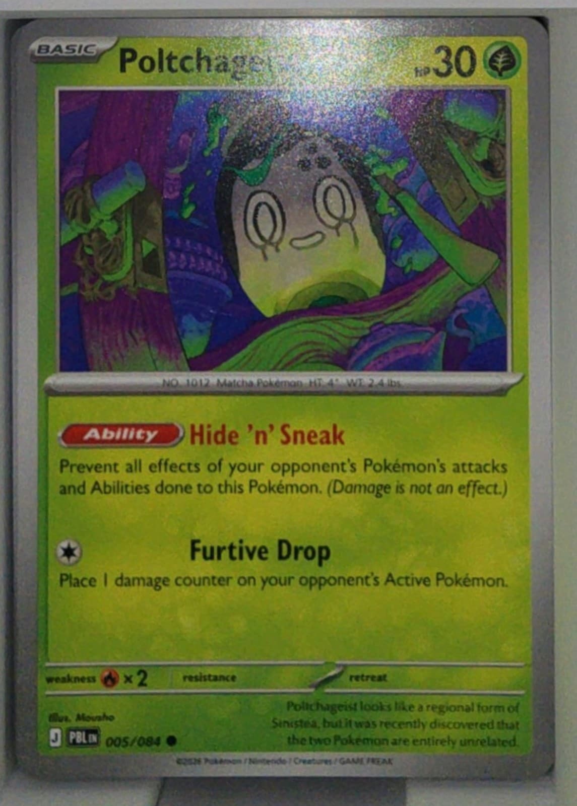 Poltchageist #5 Common Pitch Black Pokemon NM