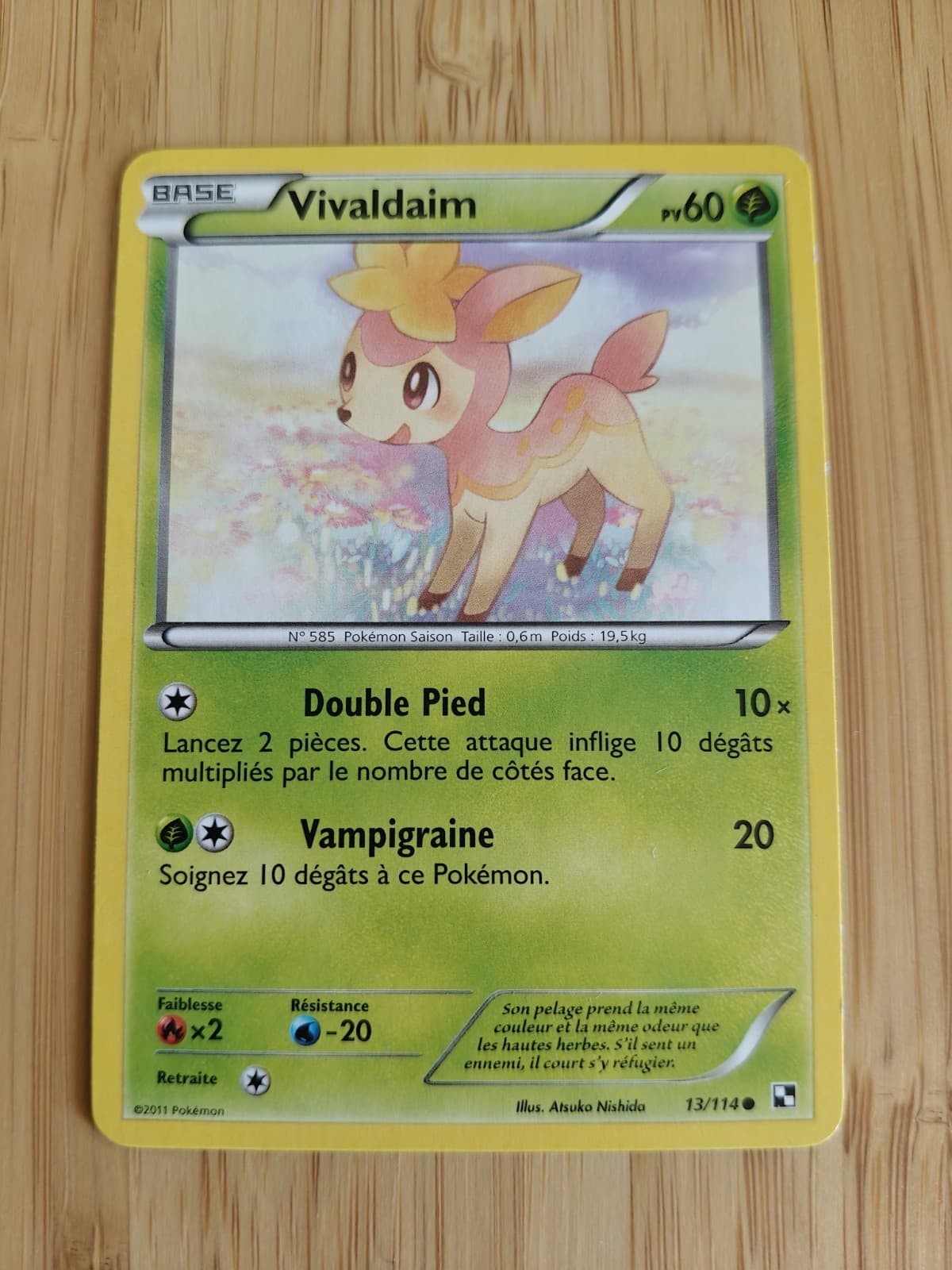 Carte Pokemon  Vivaldaim 13/114 Noir et Blanc Français 