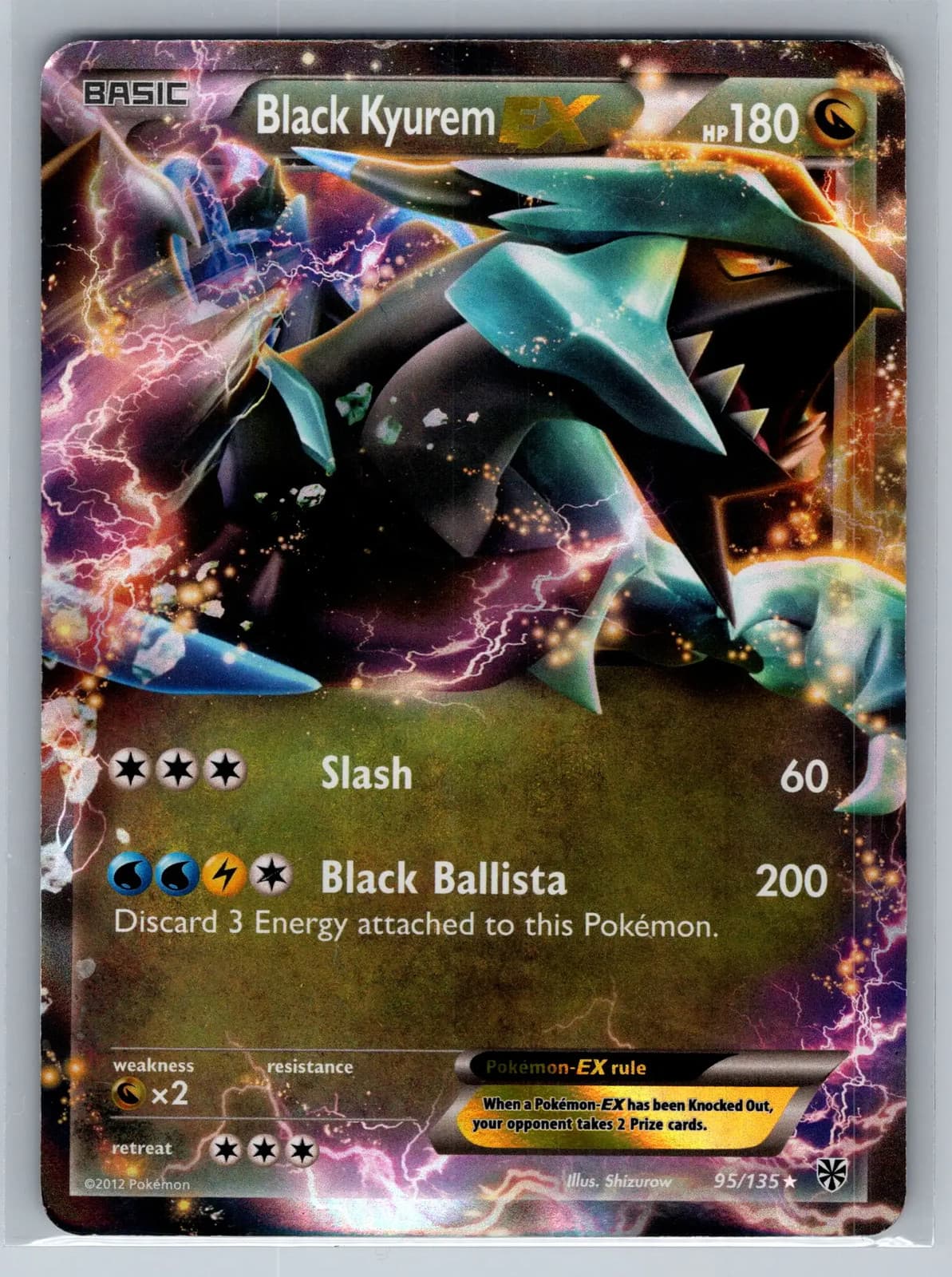 Black Kyurem EX #95/135 2012 Boundaries Crossed Pokemon TCG