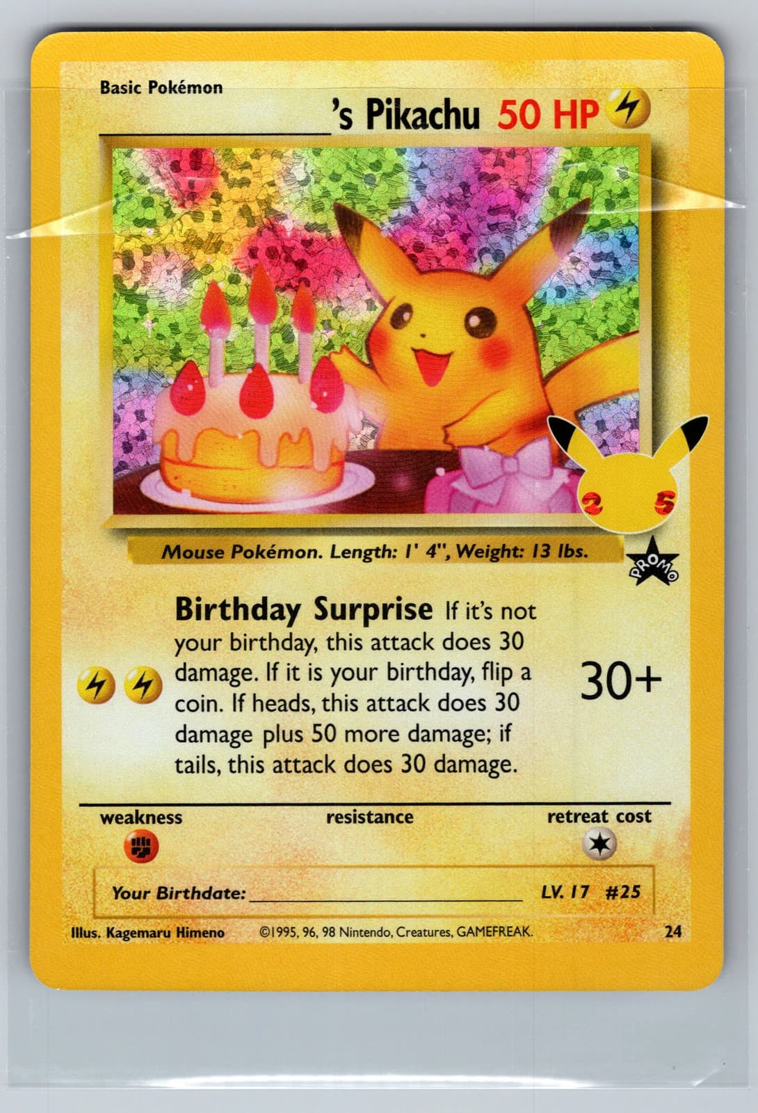 Pokemon 2021 Celebrations ___'s Pikachu #24 Black Star Promo — photo 1 of 2