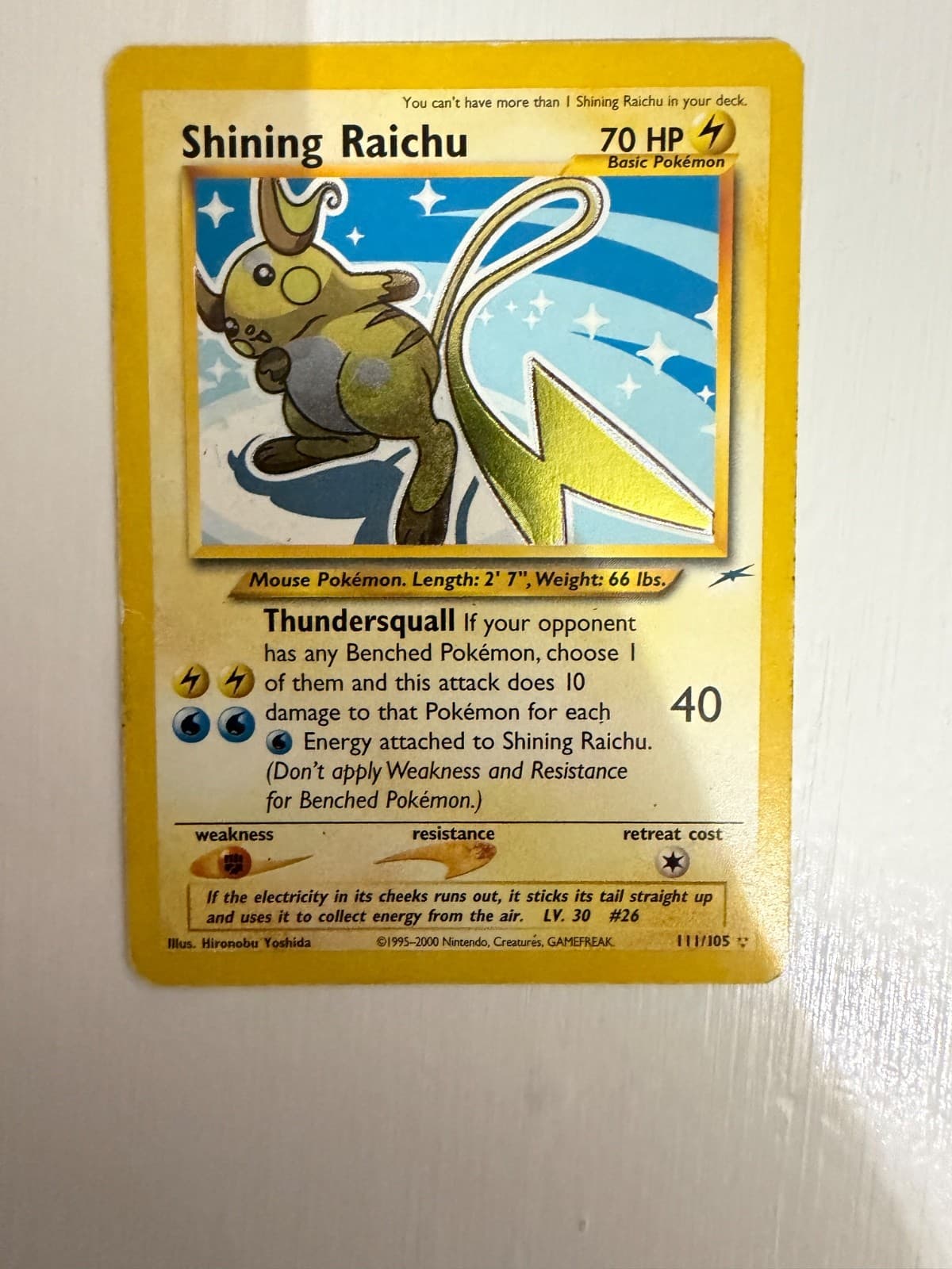 Pokémon Neo Destiny Shining Raichu Holo 111/105 Unlimited