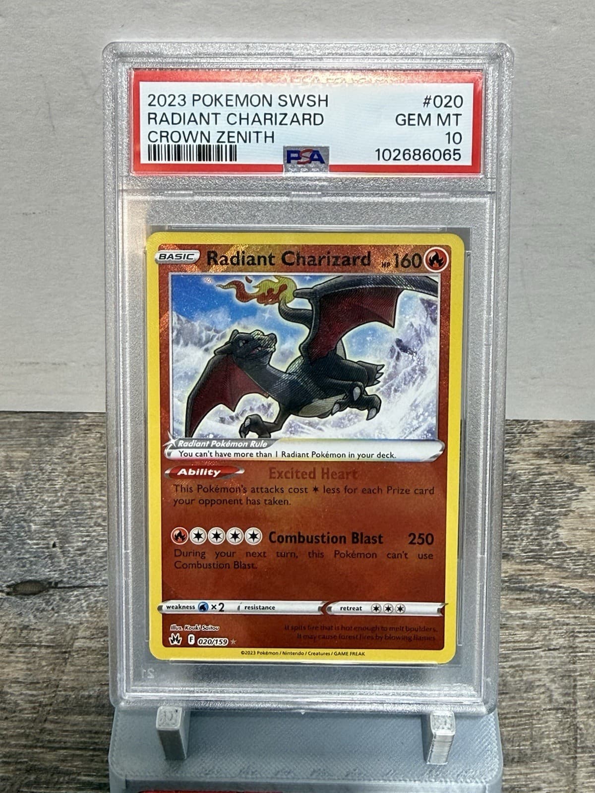 2023 Pokemon SWSH Radiant Charizard 020/159 Crown Zenith PSA 10 Gem Mint