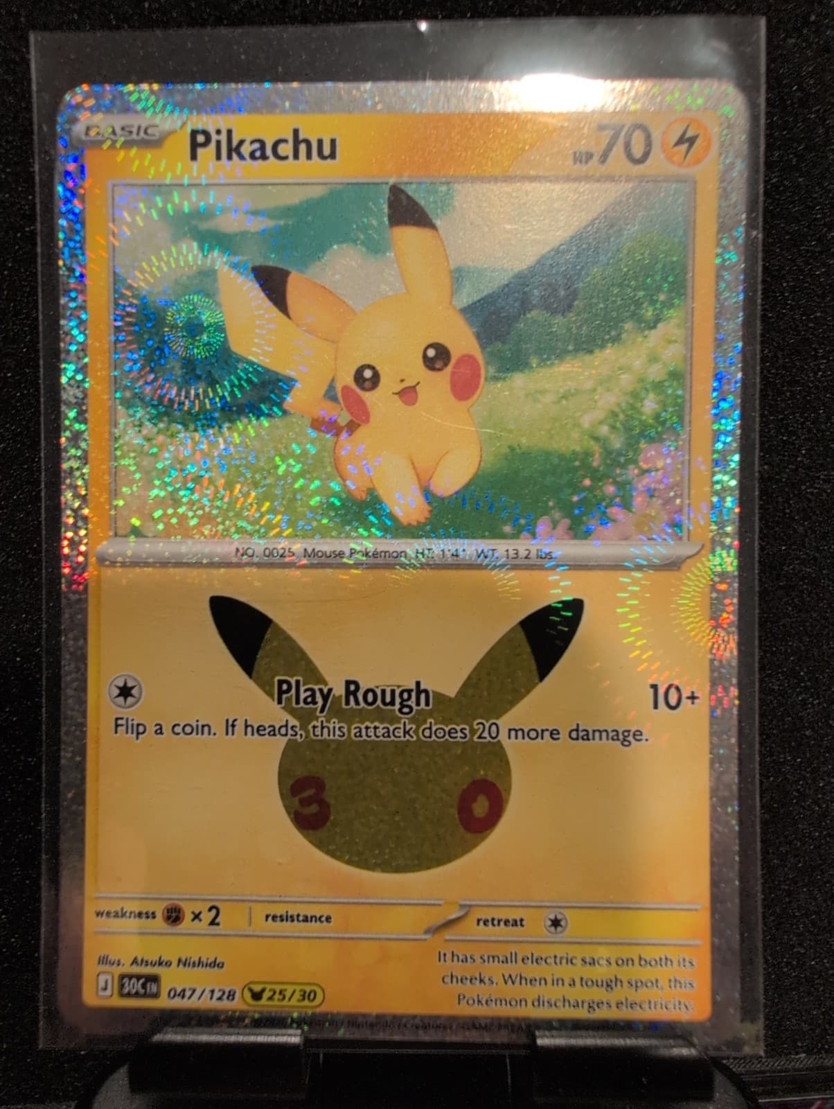 The Pokémon Company 30th Celebration Pikachu 47/128 #25/30 Holo